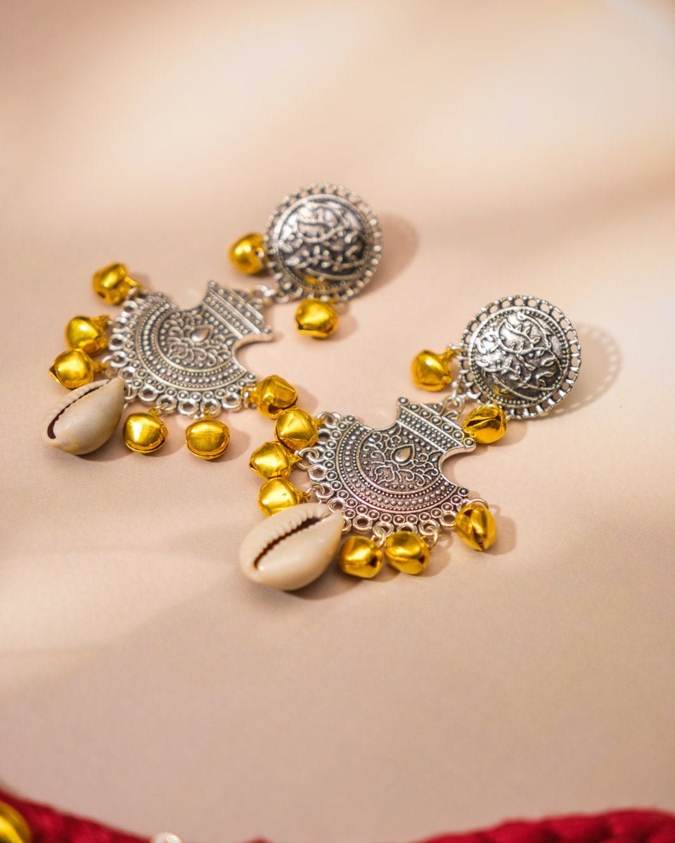 Fabric Choker Necklace with Cowrie Shells - shop_name