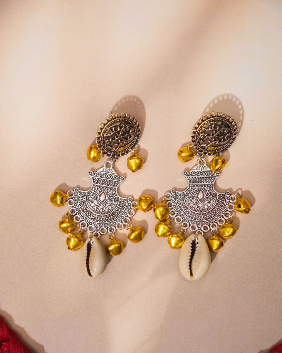 Fabric Choker Necklace with Cowrie Shells - shop_name