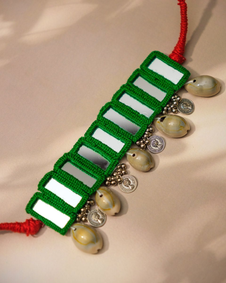 Green Cowrie Choker Choker Set - shop_name