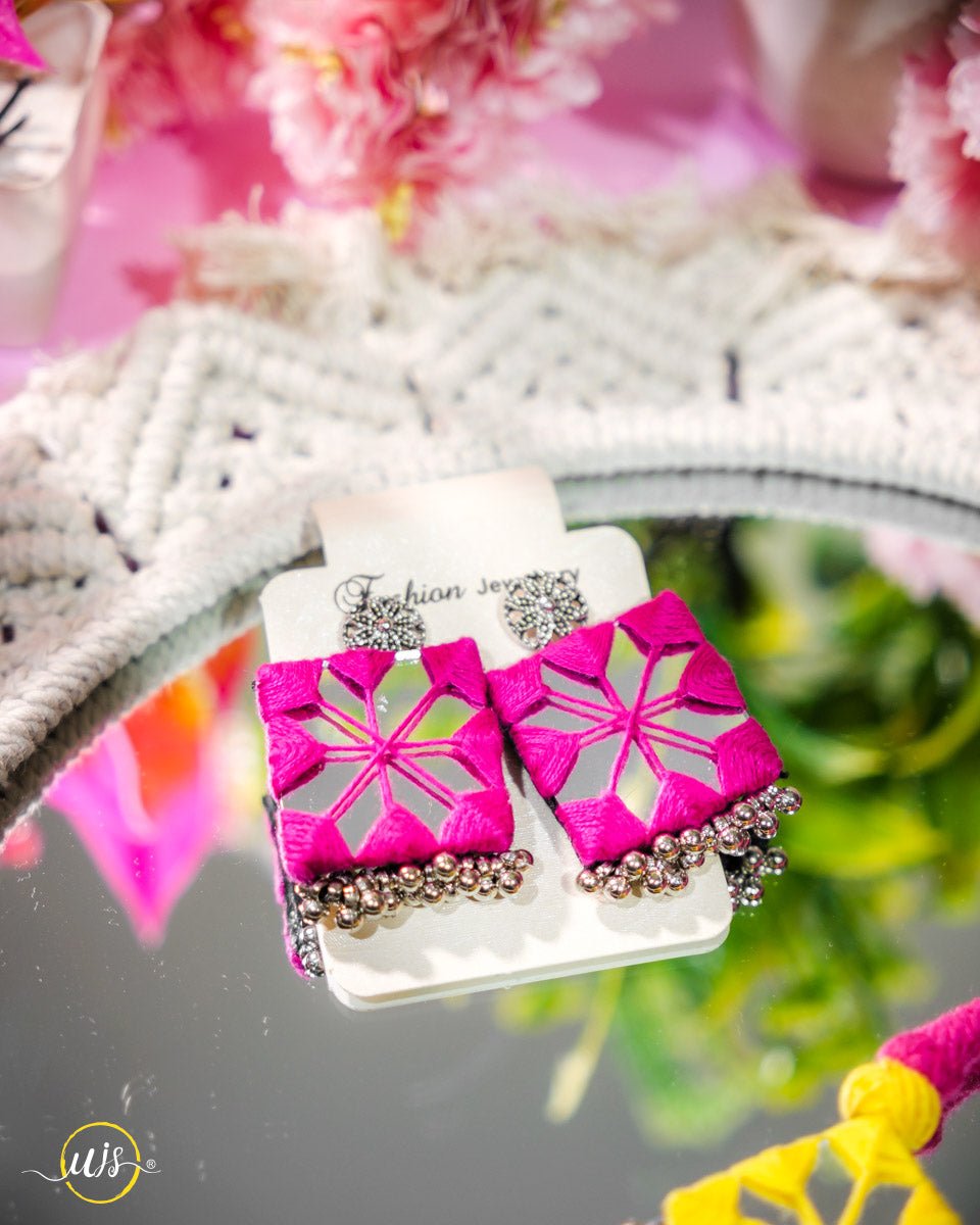 Handmade Fabric Mirror Necklace Set | Ethnic Jewellery for Women - shop_name