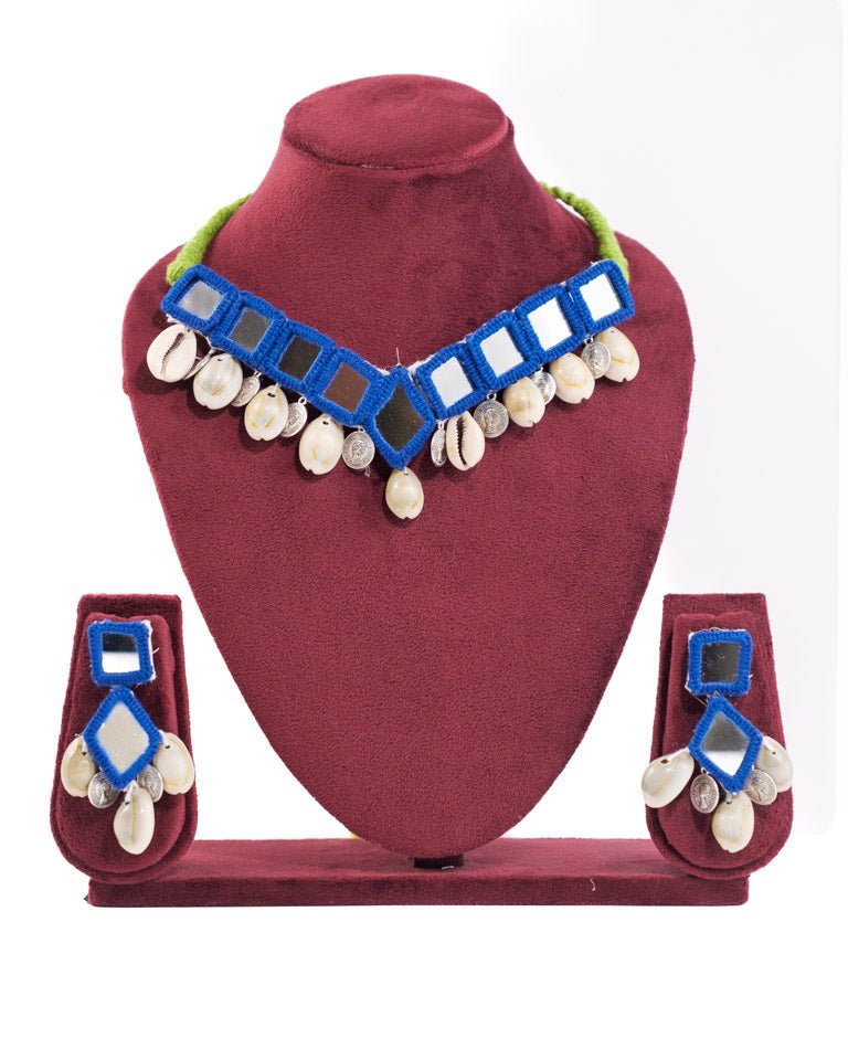 Multicolor Mirror Choker Necklace Set | Ethnic Jewellery for Women - shop_name