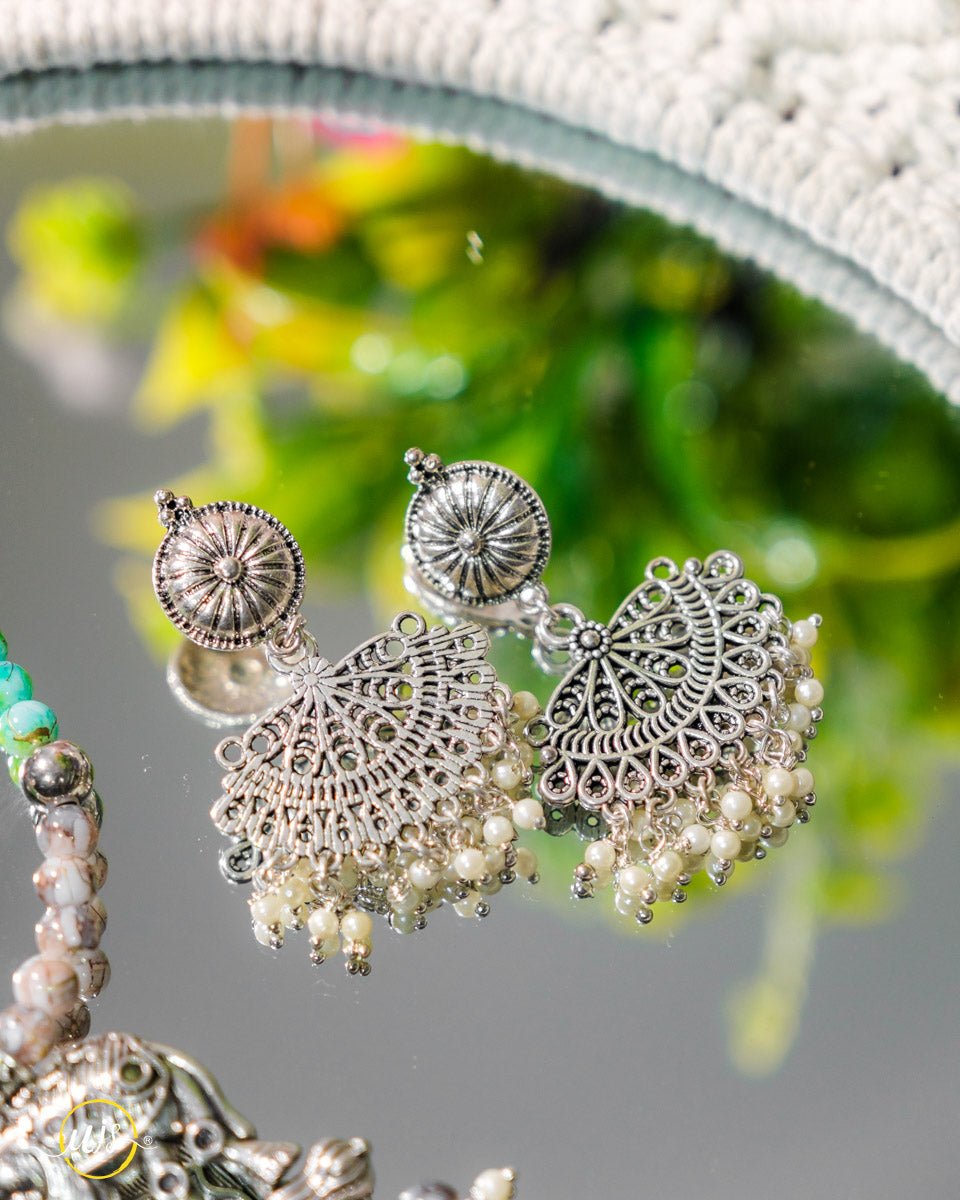 Oxidized Beaded Necklace Set - shop_name