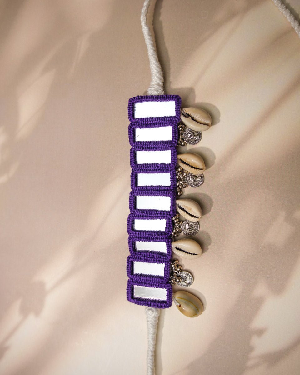 Purple Cowrie Choker Choker Set - shop_name