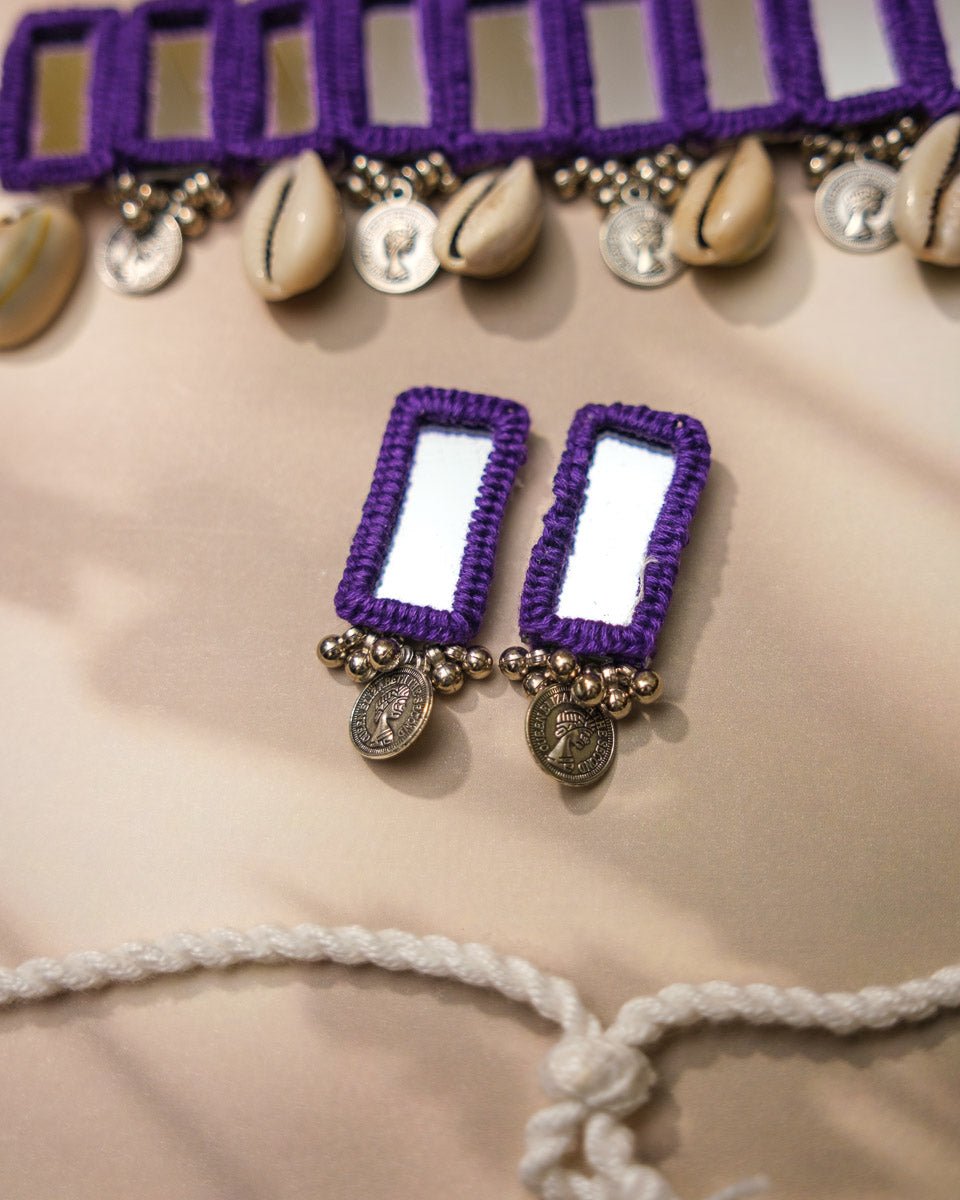 Purple Cowrie Choker Choker Set - shop_name