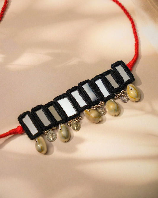 Black Cowrie Choker Choker Set - shop_name