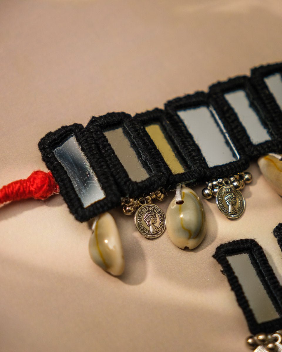 Black Cowrie Choker Choker Set - shop_name