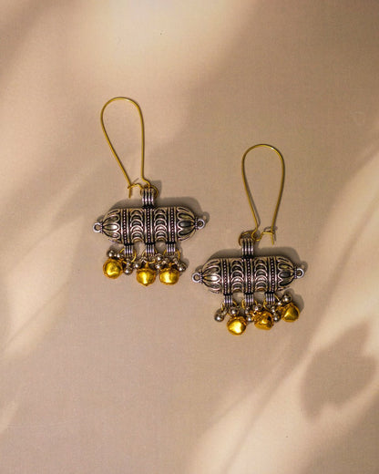 Fabric Cowrie Shell Oxidised Choker Set - shop_name