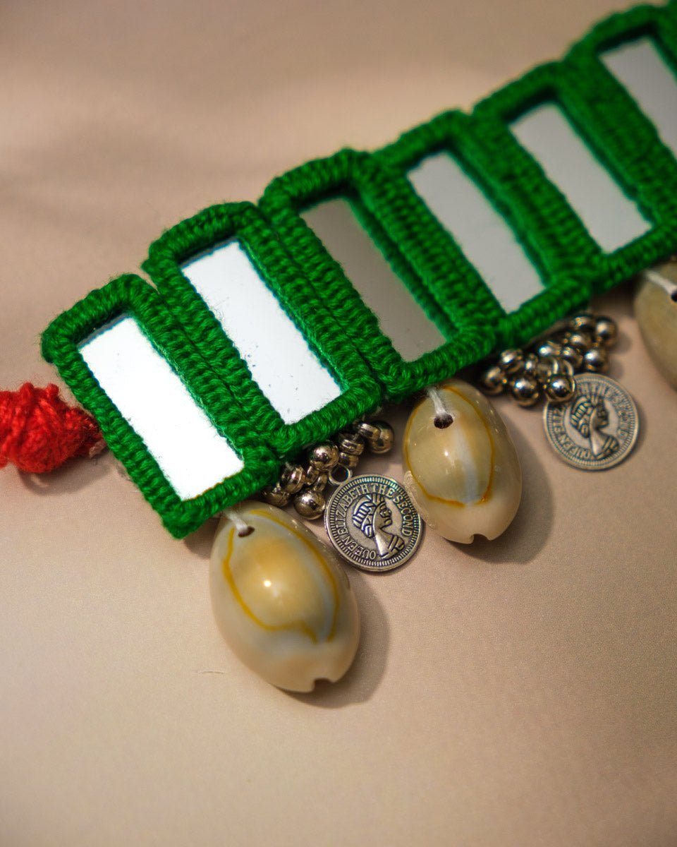 Green Cowrie Choker Choker Set - shop_name