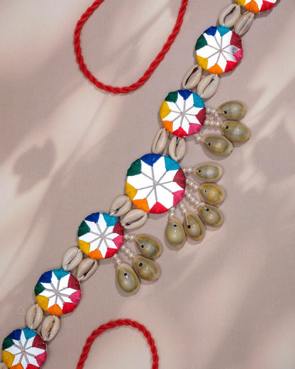 Handcrafted Round Mirror Cowrie Kamar Patta - shop_name