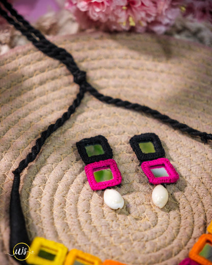 Handmade Colorful Mirror Choker Necklace Set | Ethnic Jewellery for Women - shop_name