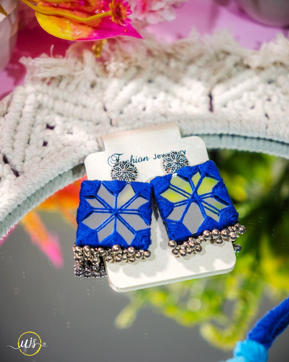 Handmade Fabric Mirror Necklace Set | Ethnic Jewellery for Women - shop_name