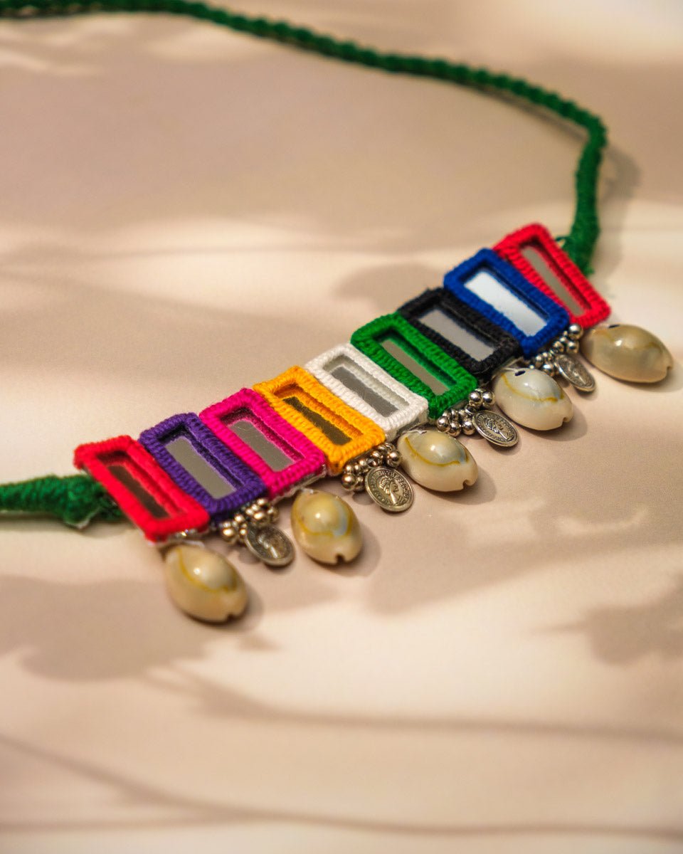 Multi Colour Cowrie Choker Choker - shop_name