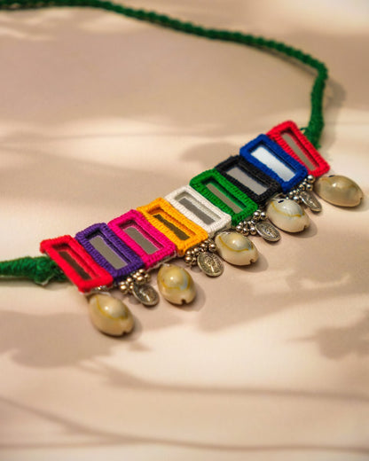Multi Colour Cowrie Choker Choker - shop_name