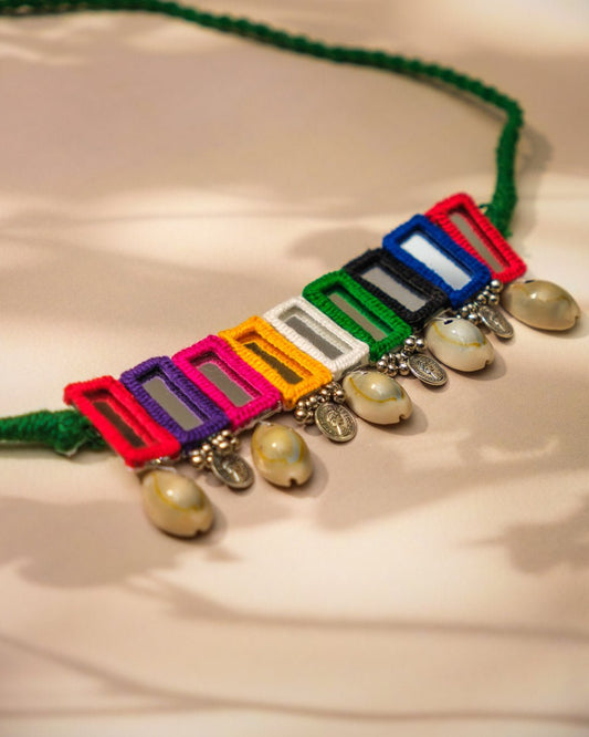 Multi Colour Cowrie Choker Choker - shop_name