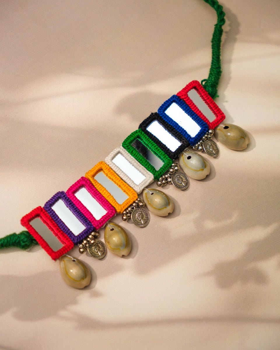 Multi Colour Cowrie Choker Choker - shop_name
