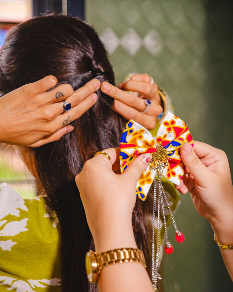 Navratri Fabric Bow Hair Accessory - shop_name