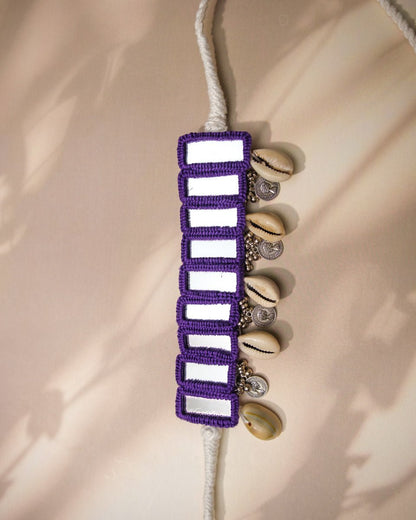 Purple Cowrie Choker Choker Set - shop_name