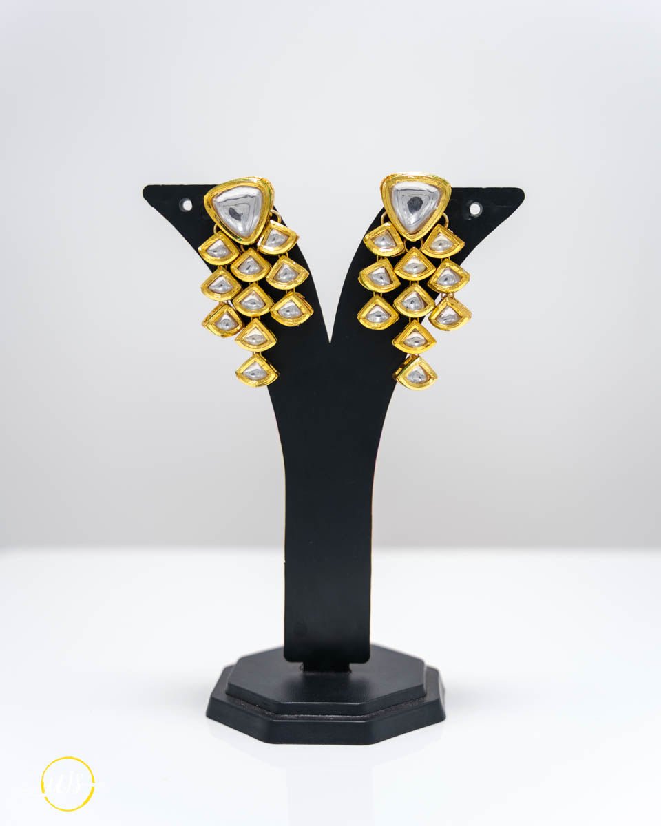 Traditional Kundan Polki Chandelier Earrings - shop_name 