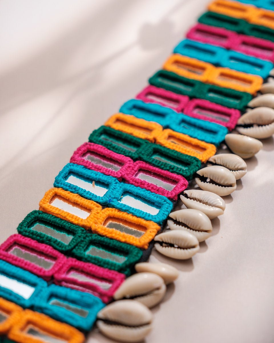 Vibrant Double Layer Rectangular Mirror Kamar Patta - shop_name